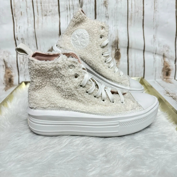 Converse Sherpa Chuck Taylor All Star Move High Perfect Is Not Perfect Platform - Picture 3 of 12